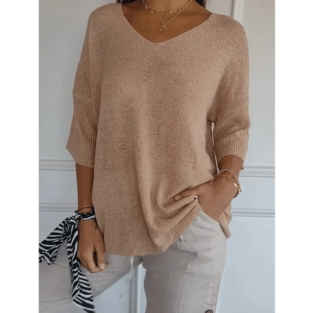 Loraine - Elegant V - Neck Shirt