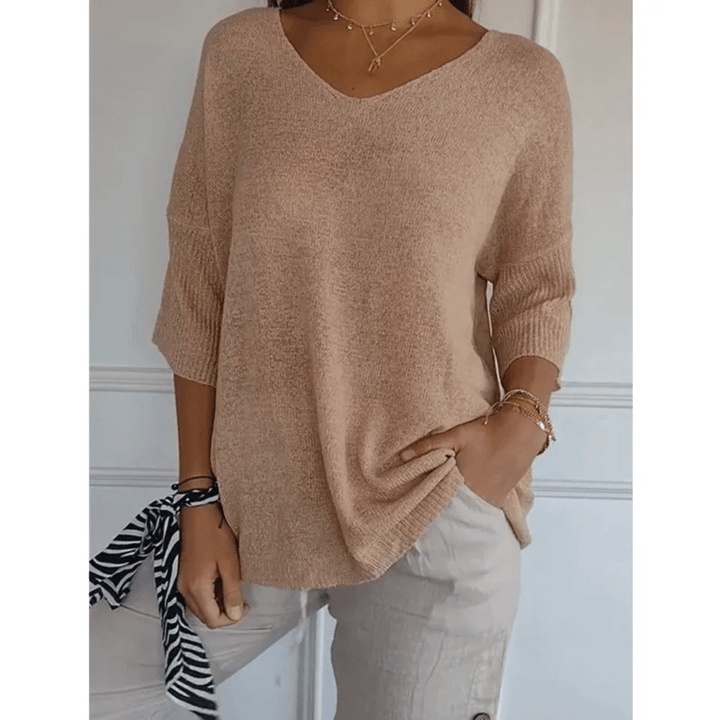 Loraine - Elegant V - Neck Shirt
