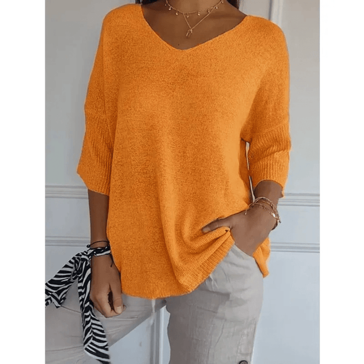 Loraine - Elegant V - Neck Shirt