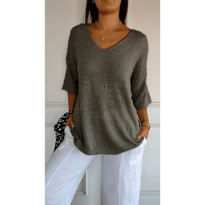 Loraine - Elegant V - Neck Shirt