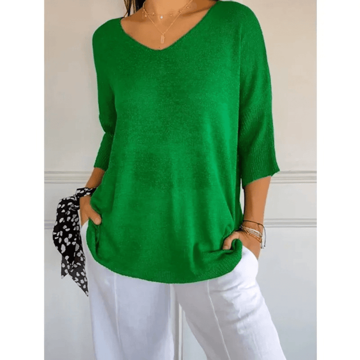 Loraine - Elegant V - Neck Shirt
