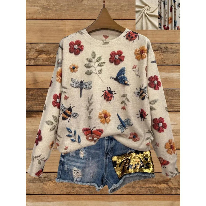 Luna | Floral Turtleneck Sweater
