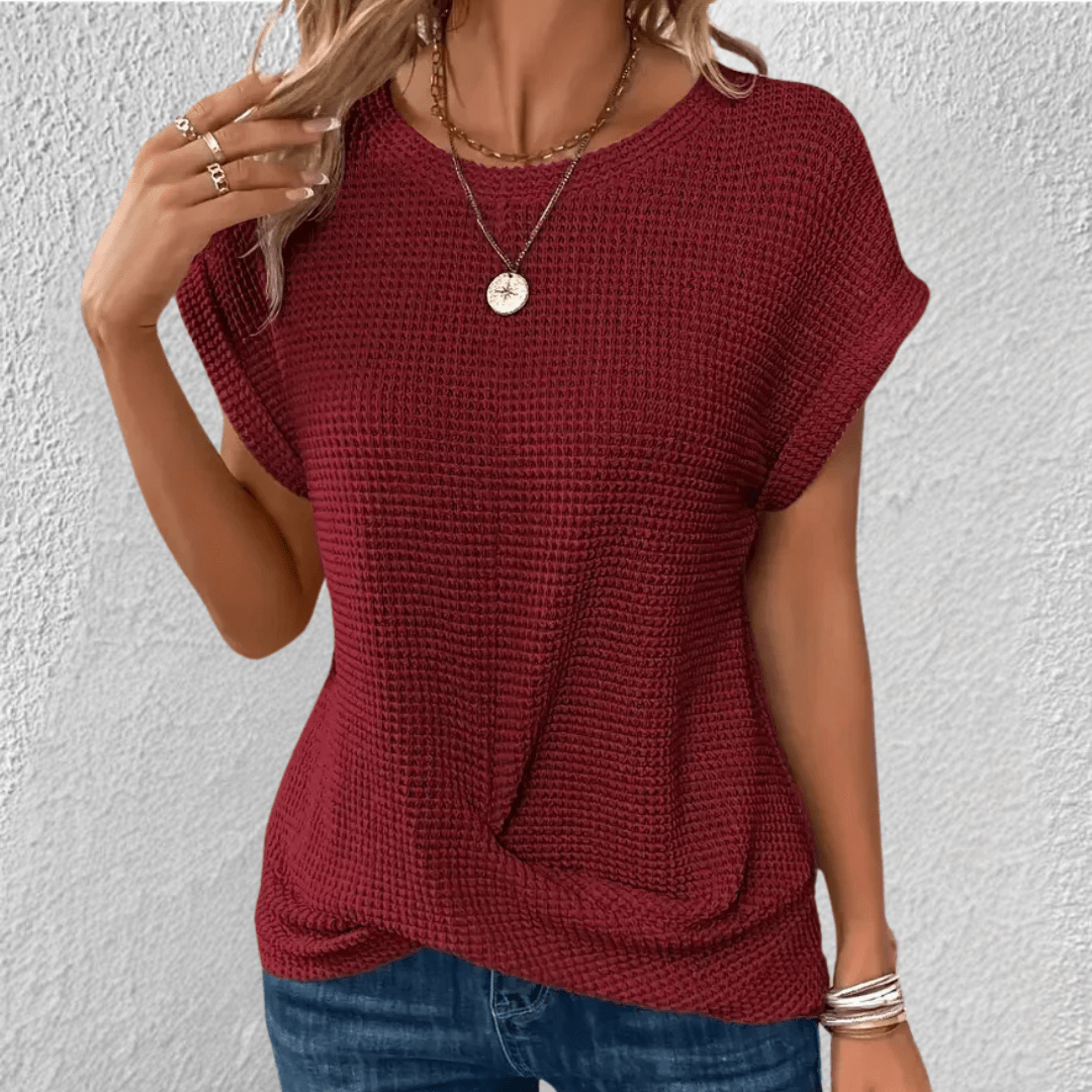 Luna | Tummy Tucking Waffle-knit top