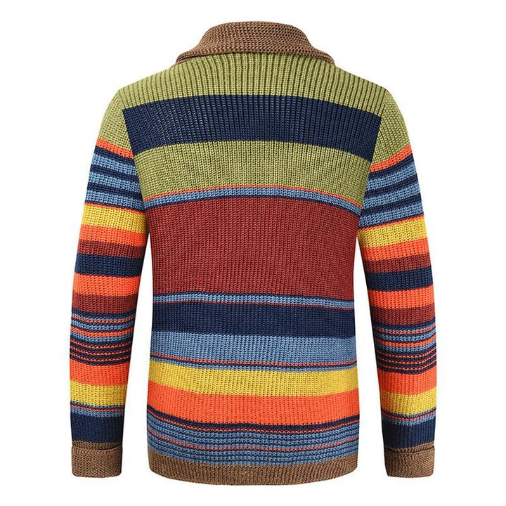 Marc - Men's Colorblock Lapel Sweater
