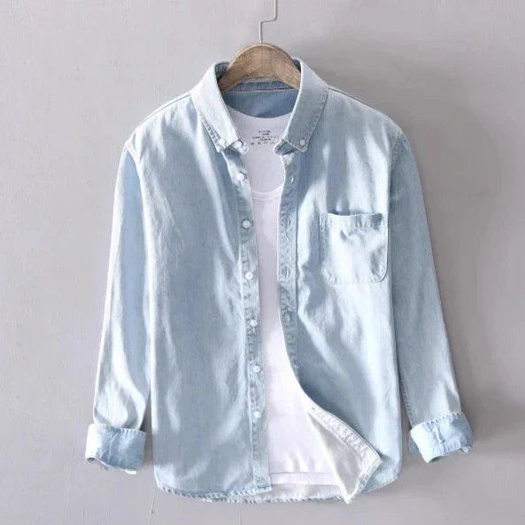 Men's Premium Denim Button Up