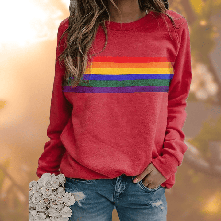 Nova | Rainbow Stripe Sweatshirt