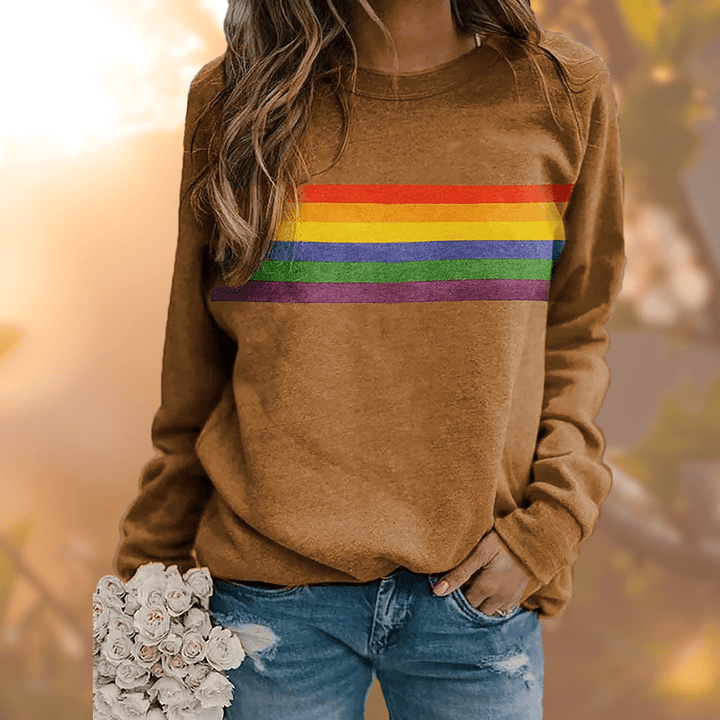 Nova | Rainbow Stripe Sweatshirt