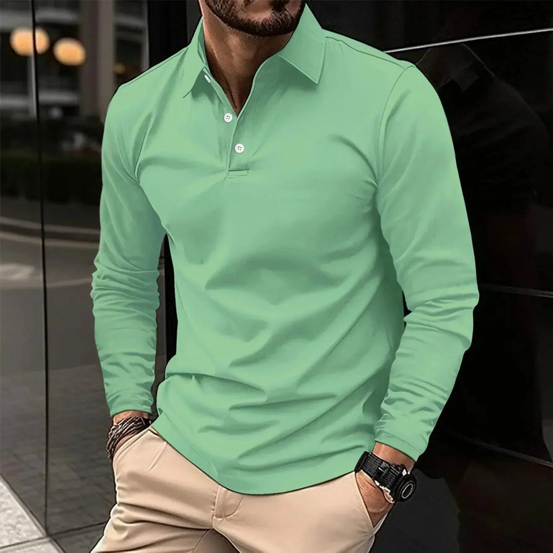 James Casual Long-Sleeve Polo