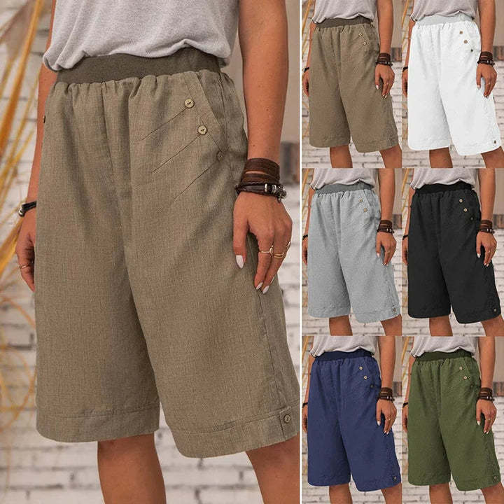 Ladies Loose Relaxed Knee-Length Shorts