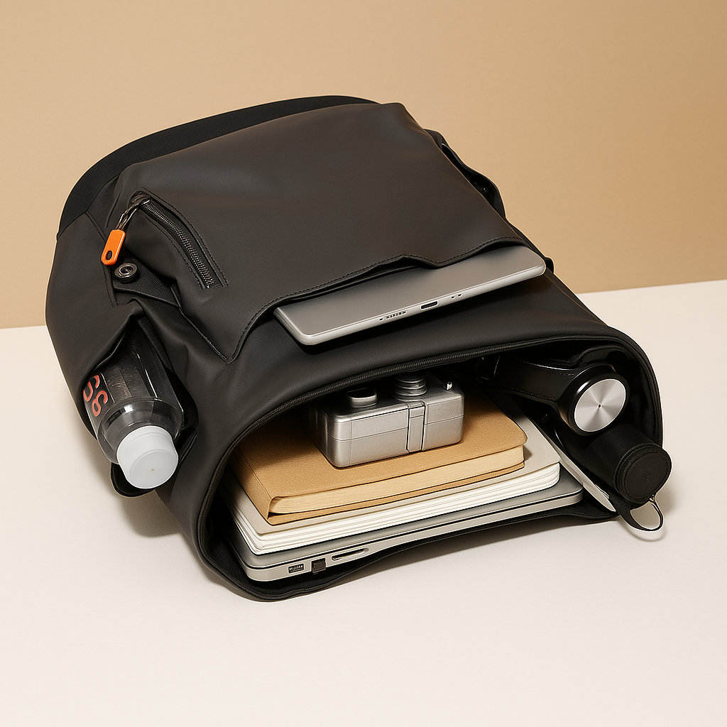 Evi | Waterproof leather laptop backpack