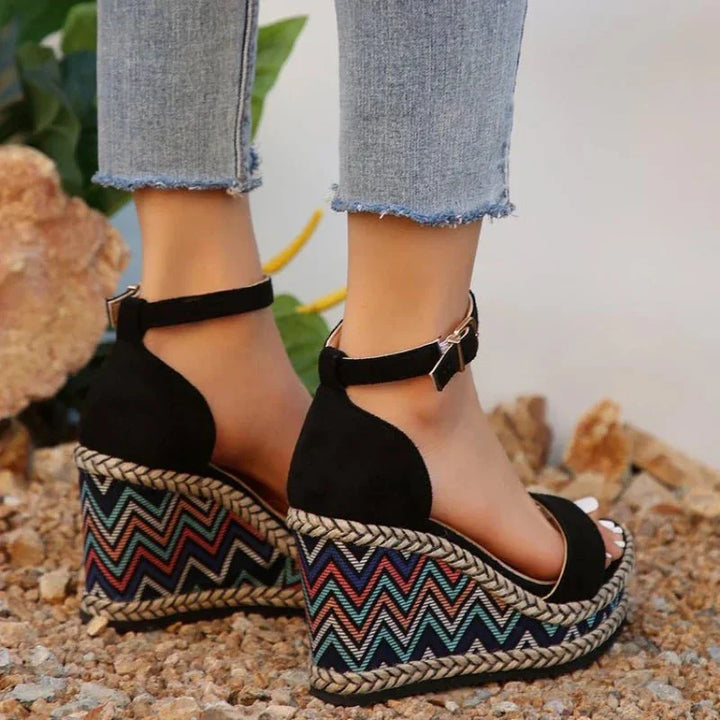 Kylena | Boho Platform Wedge Sandals
